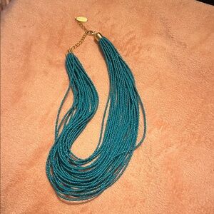 Elegant Teal Beaded Necklace